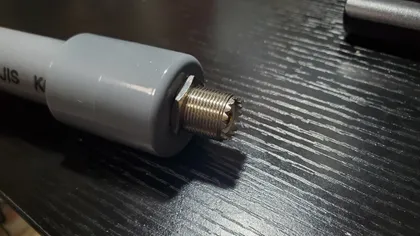 塩ビ管キャップ外側から見た接栓取り付け部