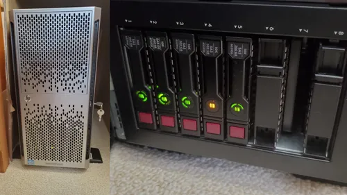 すでにHDD一台が障害判定のサーバー